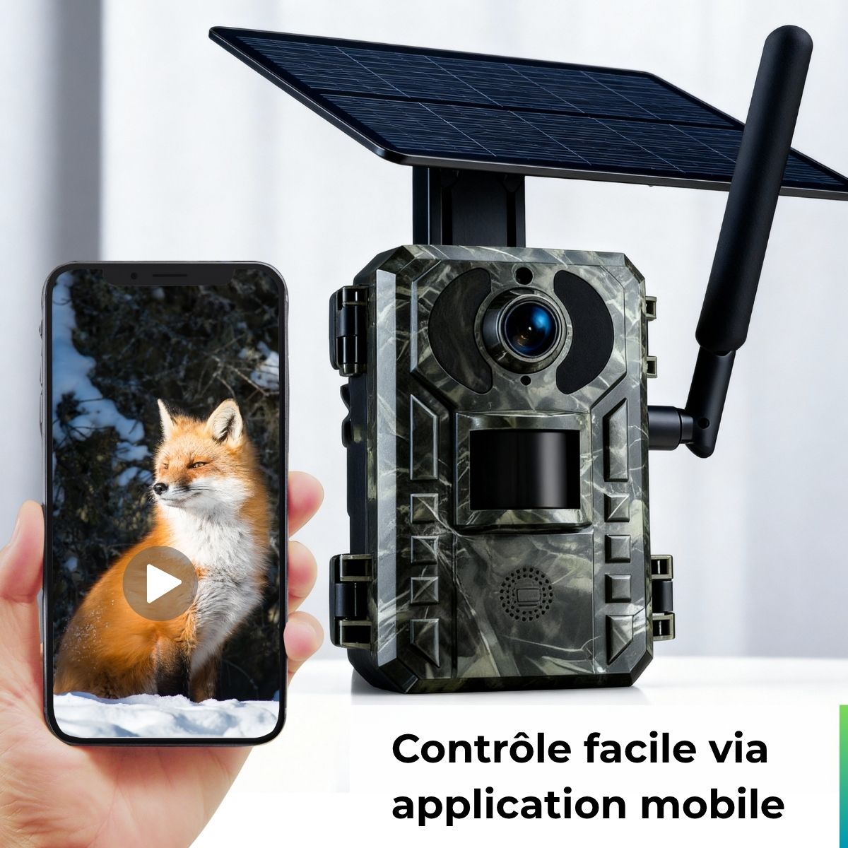 Caméra De Chasse Solaire 4G + Application Mobile