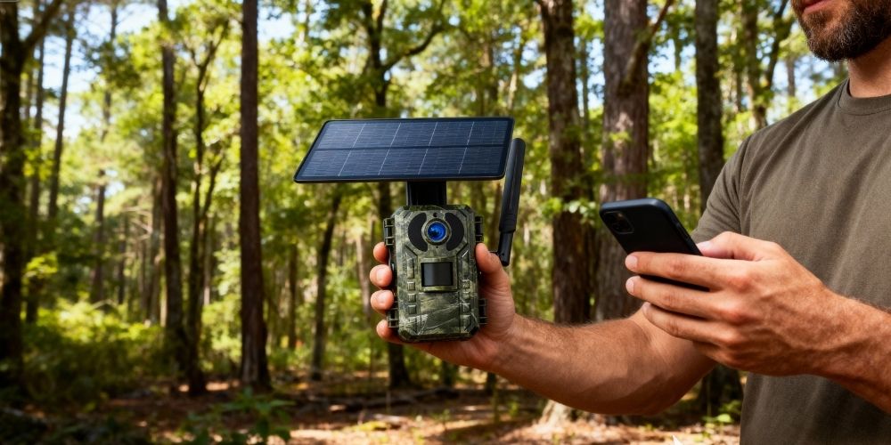 Installation d'une caméra de chasse 4G sur un arbre à l’aide d’une sangle