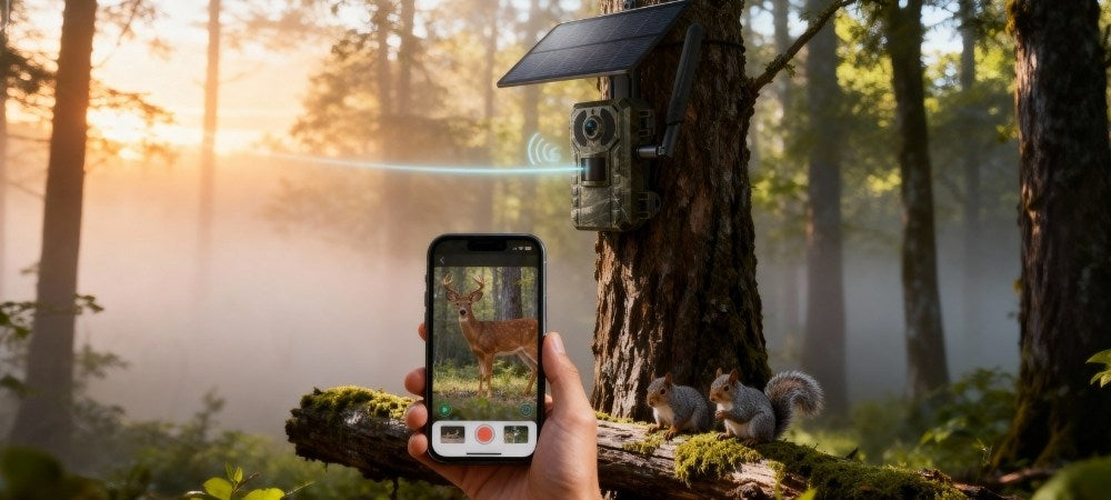 Caméra de chasse 4G solaire assurant une surveillance continue en extérieur