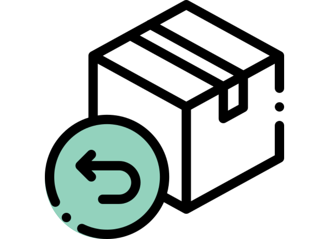 Icône de flèche de retour illustrant la politique satisfait ou remboursé et le retour gratuit sous 30 jours